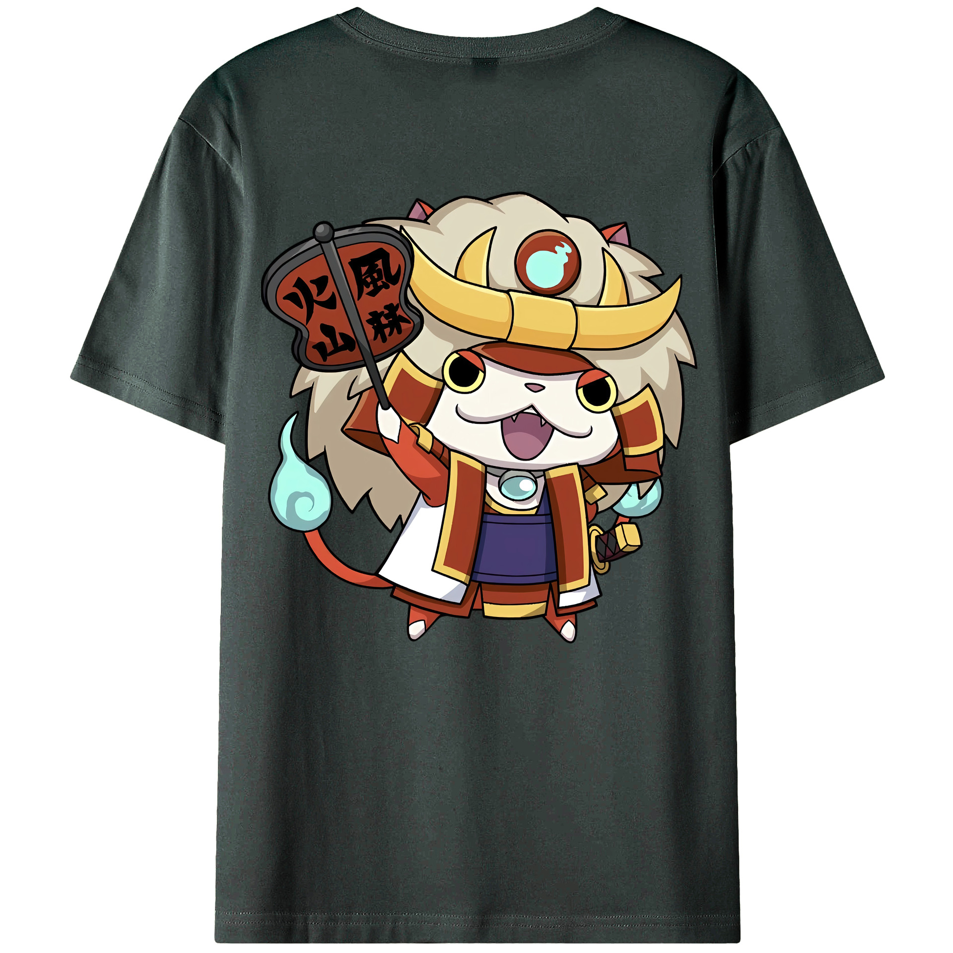 （画像用） 妖怪ウォッチ Yo-kai Watch 綿100％ メンズ半袖Tシャツ（バックプリント） 通気性